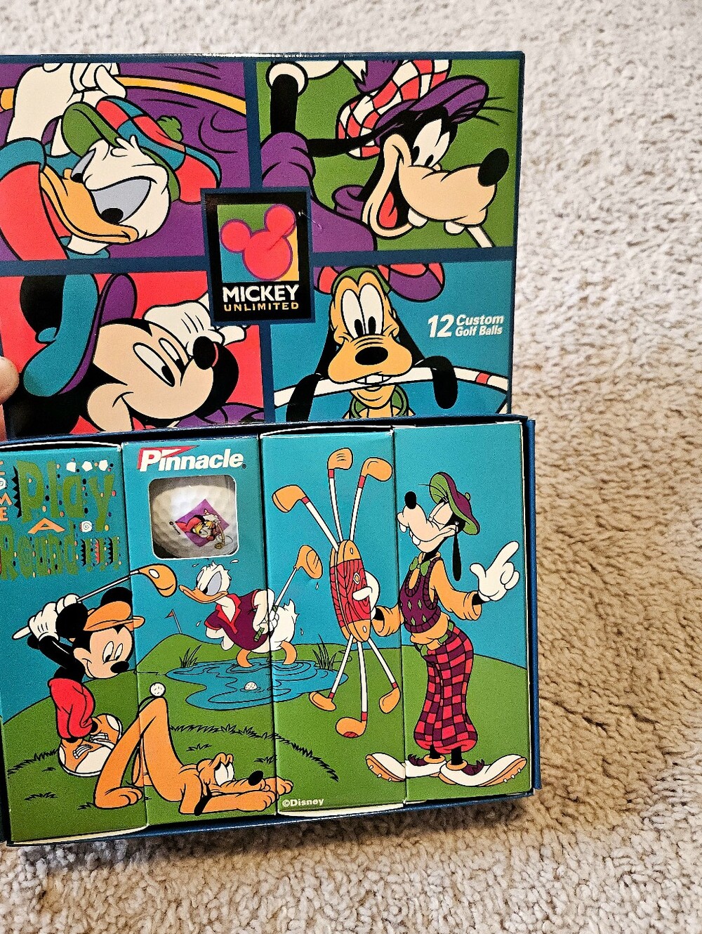 Vintage Disney Mickey Unlimited Pinnacle Golf Ball Collector Set Complete Unused